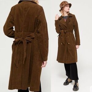 BDG Hailey Corduroy Trench Coat NWT Size Small